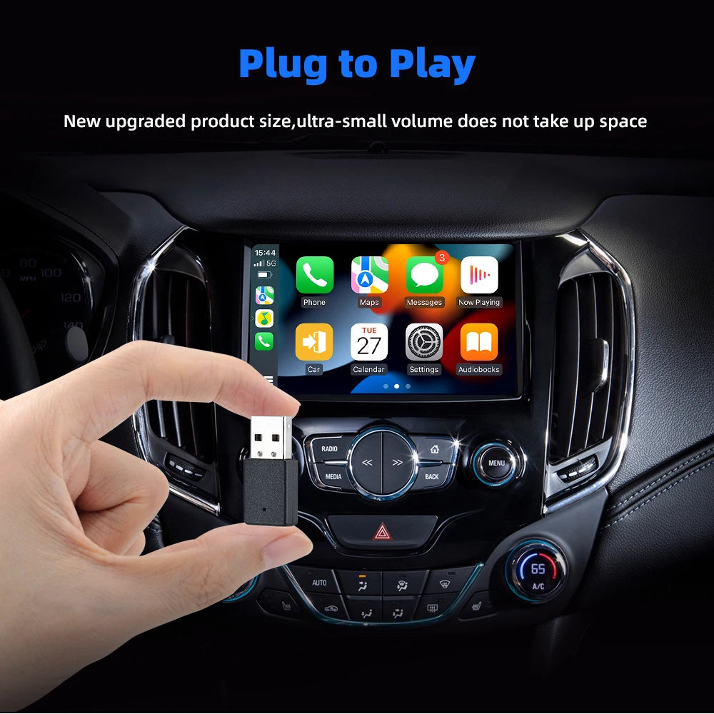 Adaptador Inalámbrico 2 en 1 – CarPlay & Android Auto para Coche