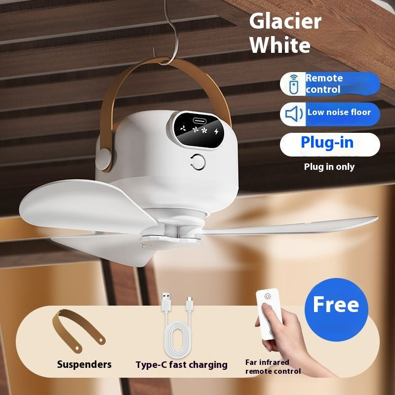Ventilador y lámpara de techo portátil